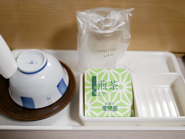 アークホテル岡山の客室内備品 お茶セット