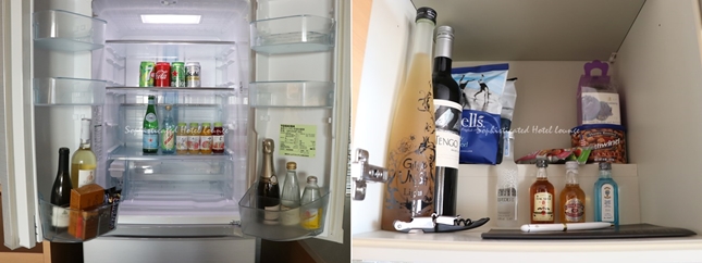 冷蔵庫と戸棚のミニバー