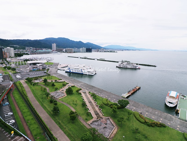 琵琶湖ホテルのお部屋から見える景色