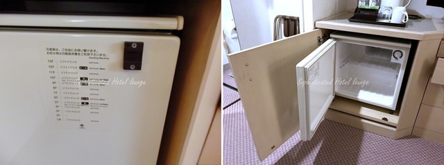 札幌東武ホテルの客室備品の冷蔵庫