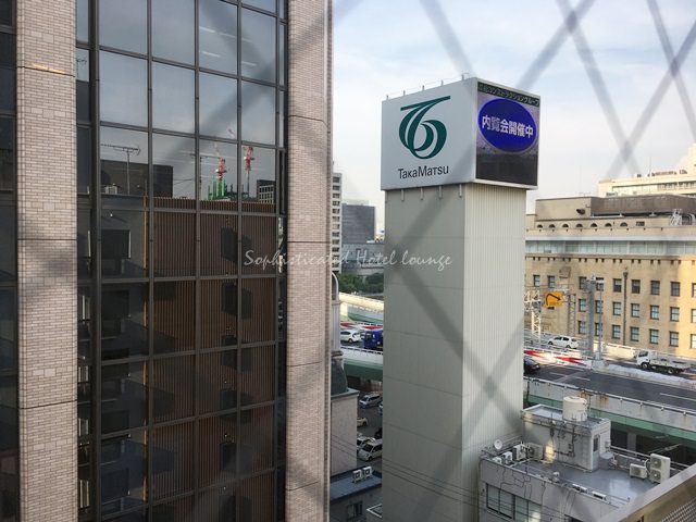 ホテルコルディア大阪のお部屋の窓から見える景色