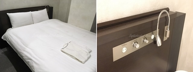 赤坂クリスタルホテルの客室備品（照明とコンセント）