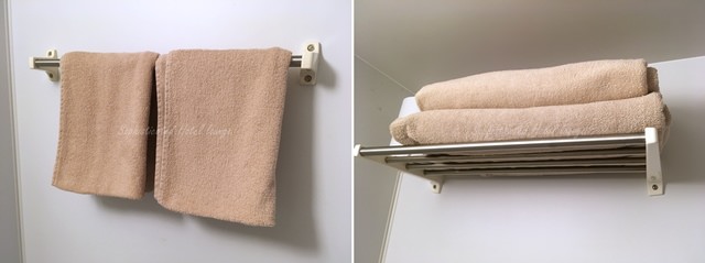 赤坂クリスタルホテルのバスルーム備品（バスタオルとフェイスタオル）