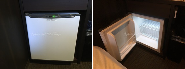ベルケンホテル東京の客室備品（冷蔵庫）