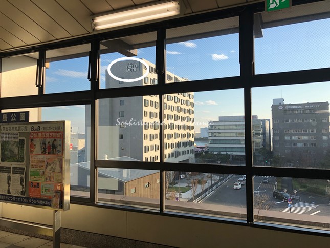 駅から見えるJR東日本ホテルメッツ東京ベイ新木場